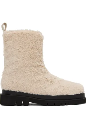 Recto Off-White Alex Faux-Shearling Boots