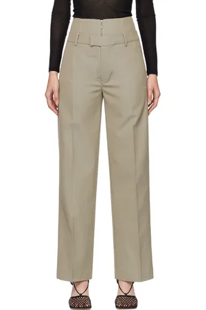 Subtle Le Nguyen Khaki Double Waistband Trousers