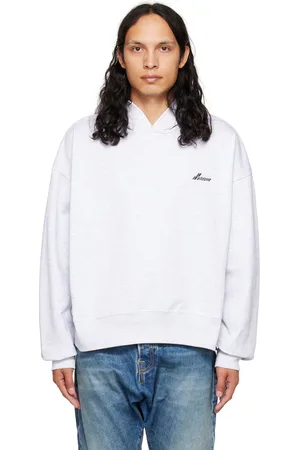 We11 Done Gray Lettering Symbol Hoodie