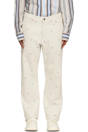 MARTINE ROSE White Print Jeans