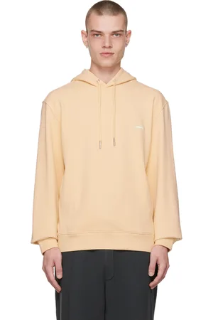 Solid Yellow Embroidered Hoodie