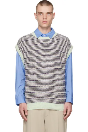 Solid Purple Striped Vest