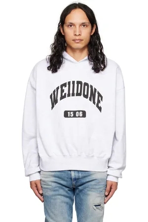 We11 Done Gray Print Hoodie