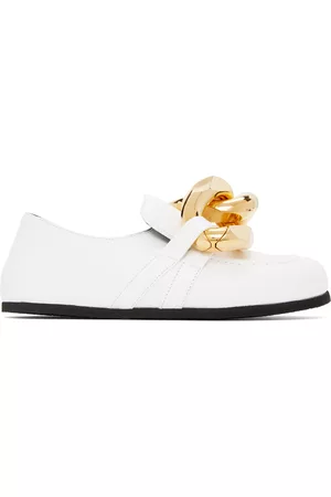 J.W.Anderson Men Loafers - White Chain Loafers