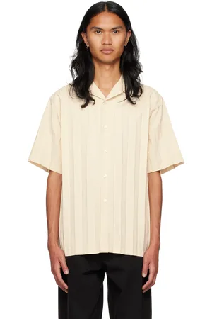 Msgm Off-White Pleated Shirt