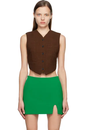 pushBUTTON Brown Backless Vest