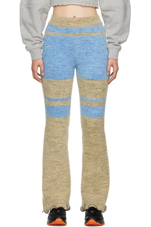 Andersson Bell Khaki & Blue Senya Color Block Lounge Pants
