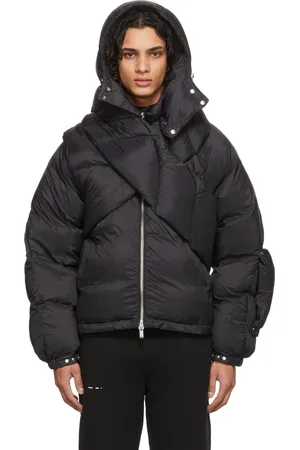 HELIOT EMIL Black Down Scarf Puffer Jacket
