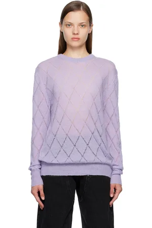 pushBUTTON Purple Laddered Sweater