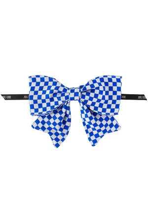 Jiu Jie SSENSE Exclusive Blue Check Tree Bow