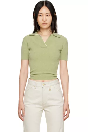 Jacquemus Women Polo Shirts - Green Bagnu Polo