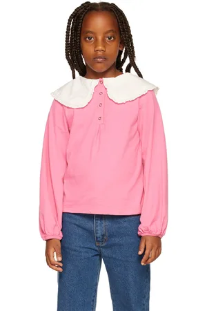 Repose AMS Kids Pink Fancy Collar Long Sleeve T-Shirt