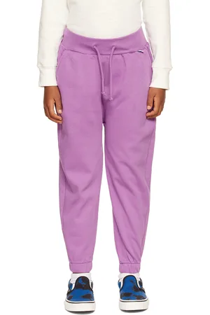 Repose AMS Kids Purple Embroidered Lounge Pants