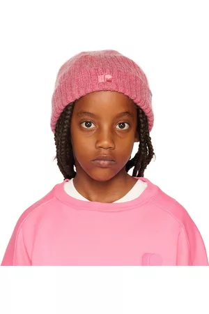 Repose AMS Beanies - Kids Pink Embroidered Logo Beanie