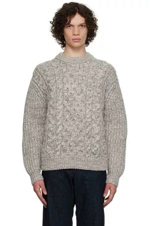 Joseph Men Jumpers - Gray Cable Sweater
