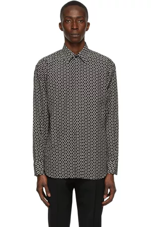 Tom Ford Men Shirts - Black Floral Print Shirt