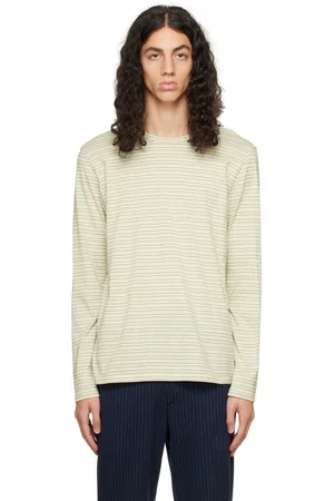 Vince Off-White Striped Long Sleeve T-Shirt