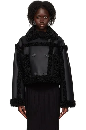 Stand Studio Black Kristy Faux-Leather Jacket