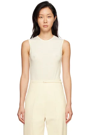 Gia Studios Off-White Sleeveless Bodysuit