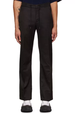 Cornerstone Men Pants - Brown Drawstring Straight Trousers