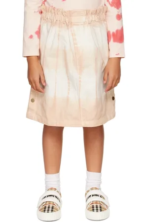Wynken Kids Pink & White Snap Skirt