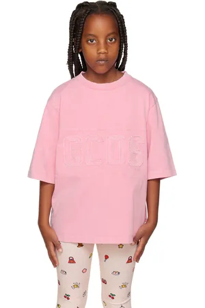 GCDS Kids Pink Distressed T-Shirt