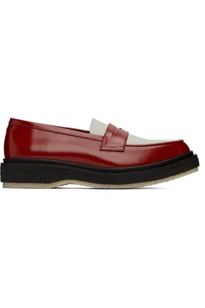ADIEU PARIS Red & White Type 5 Loafers