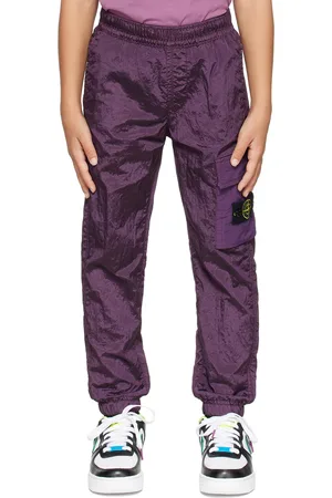 Stone Island Kids Purple Nylon Metal Track Pants