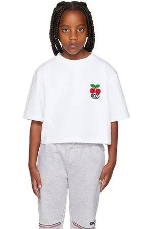 GCDS Kids White Patch T-Shirt