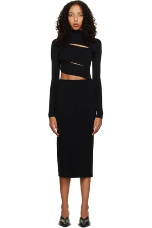 Boyarovskaya Black Fusilli Midi Dress