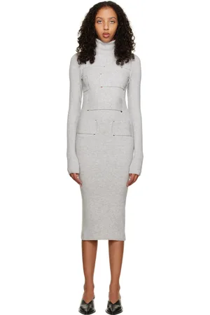 Boyarovskaya Gray Snow Midi Dress