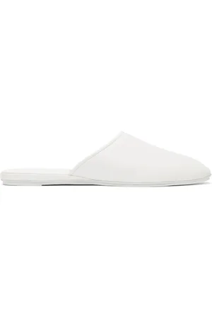 Fendi White Nappa Logo Mules
