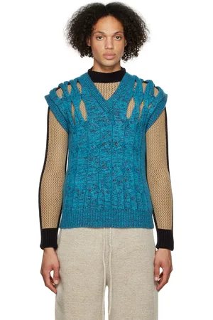 Isa Boulder SSENSE Exclusive Blue Basket Vest