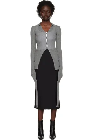 Quira SSENSE Exclusive Gray Spread Collar Cardigan