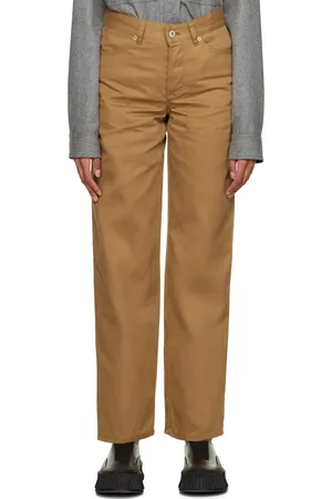 Jil Sander Brown Straight Cut Jeans