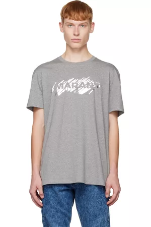 Isabel Marant Men T-shirts - Gray Printed T-Shirt