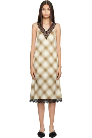 Juneyen Beige Check Minidress