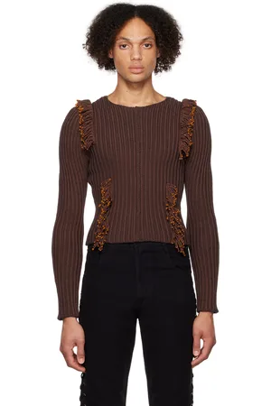 ECKHAUS LATTA Burgundy Rope Sweater