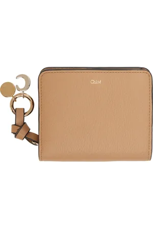 Chloé Tan Alphabet Zip Compact Wallet