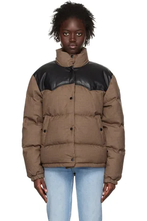 RAG&BONE Brown Cal Houndstooth Down Jacket