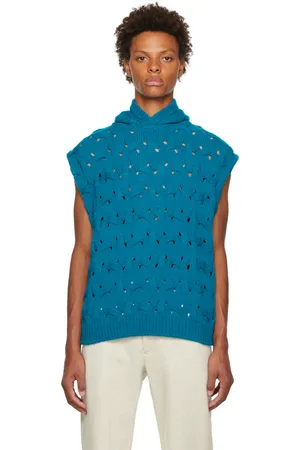 Solid Blue Twisted Vest