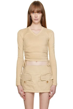 BONBOM Beige Hee Long Sleeve T-Shirt