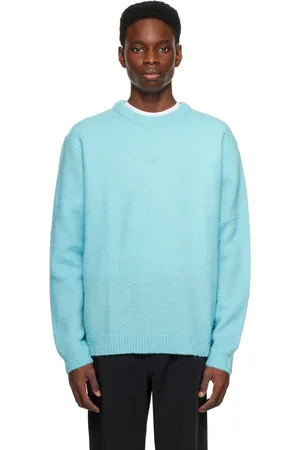 Solid Blue Crewneck Sweater