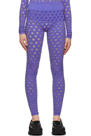 Maisie Wilen Blue Perforated Leggings