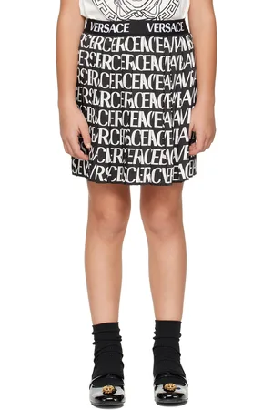 VERSACE Kids Black Pleated Skirt
