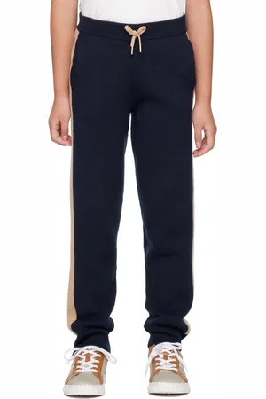 Chloé Kids Navy & Beige Narrow Leg Lounge Pants