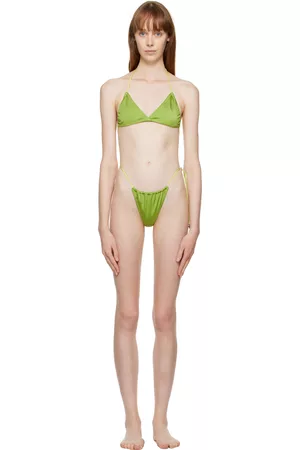 DOS SWIM Women High Waisted Bikinis - SSENSE Exclusive Green Isa & Nova Bikini