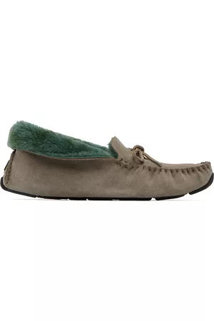 Coach Green Shearling Driver Loafers