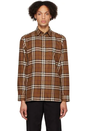 Burberry Brown Button-Down Collar Shirt