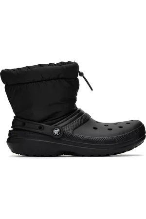 Crocs Men Boots - Black Classic Lined Neo Puff Boots